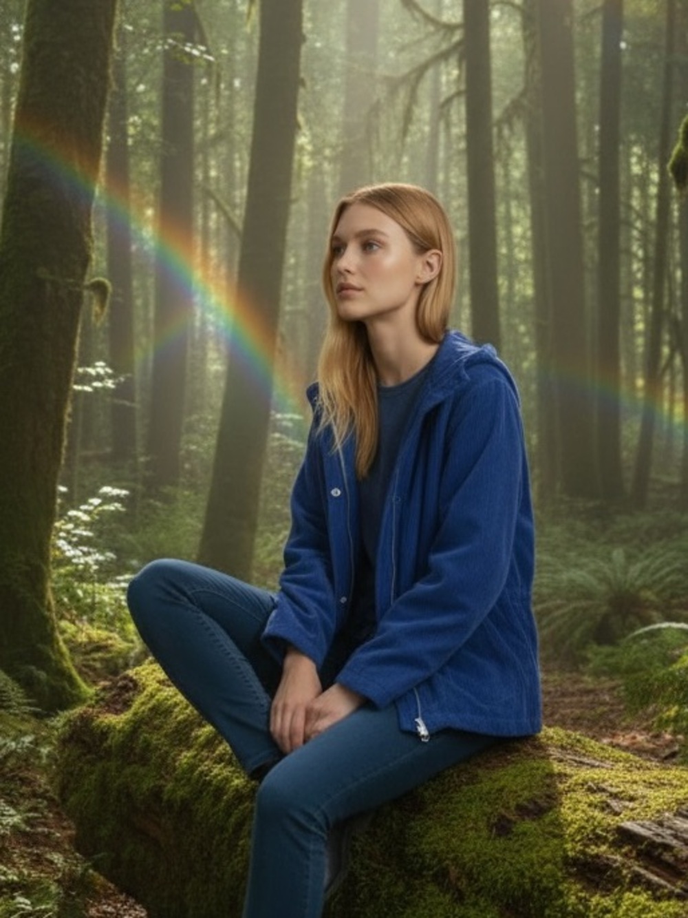 Parajumpers Navy Hooded Raincoat